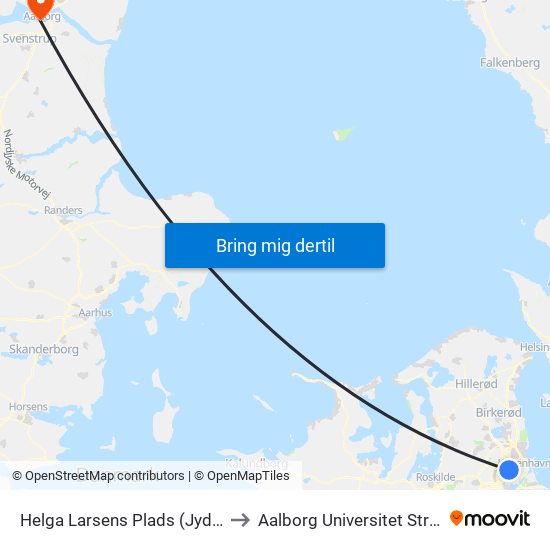 Helga Larsens Plads (Jydeholmen) to Aalborg Universitet Strandvejen map