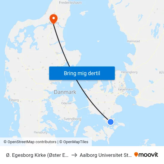 Ø. Egesborg Kirke (Øster Egesborgvej) to Aalborg Universitet Strandvejen map