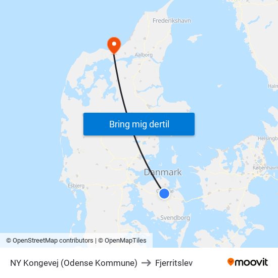 NY Kongevej (Odense Kommune) to Fjerritslev map