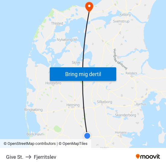 Give St. to Fjerritslev map