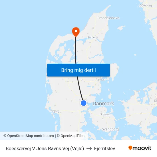 Boeskærvej V Jens Ravns Vej (Vejle) to Fjerritslev map
