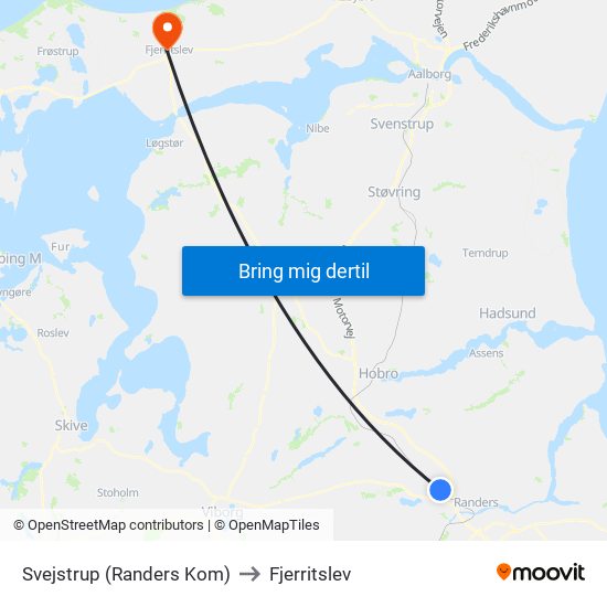 Svejstrup (Randers Kom) to Fjerritslev map