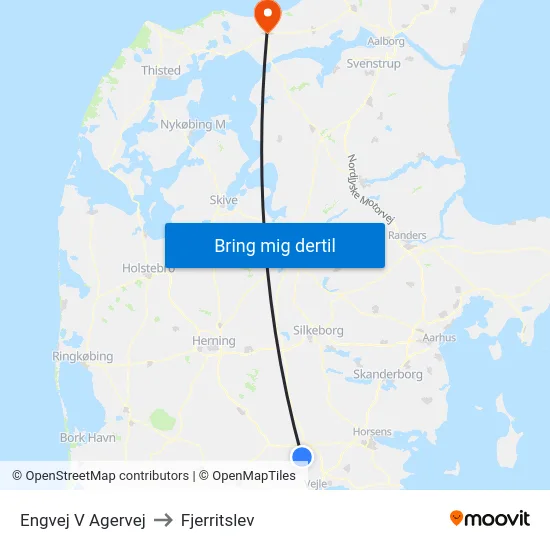 Engvej V Agervej to Fjerritslev map