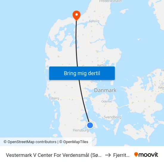 Vestermark V Center For Verdensmål (Sønderborg) to Fjerritslev map