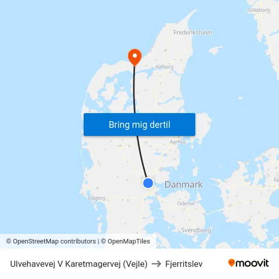 Ulvehavevej V Karetmagervej (Vejle) to Fjerritslev map