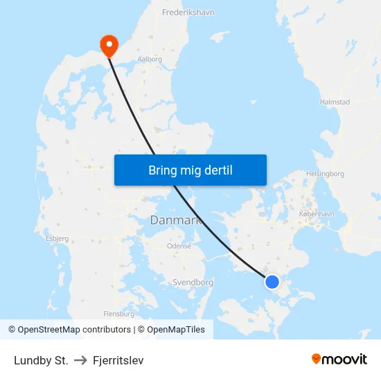 Lundby St. to Fjerritslev map
