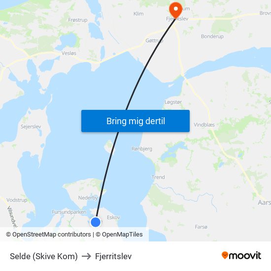 Selde (Skive Kom) to Fjerritslev map