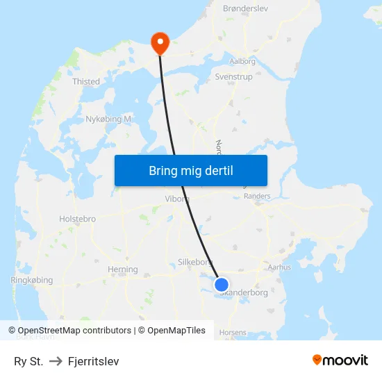 Ry St. to Fjerritslev map