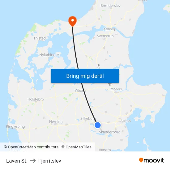 Laven St. to Fjerritslev map