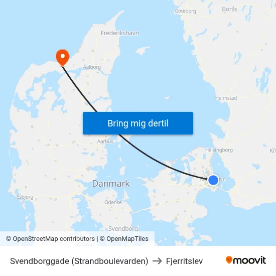 Svendborggade (Strandboulevarden) to Fjerritslev map