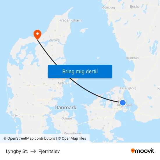 Lyngby St. to Fjerritslev map