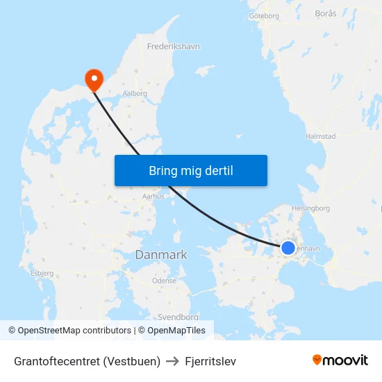Grantoftecentret (Vestbuen) to Fjerritslev map