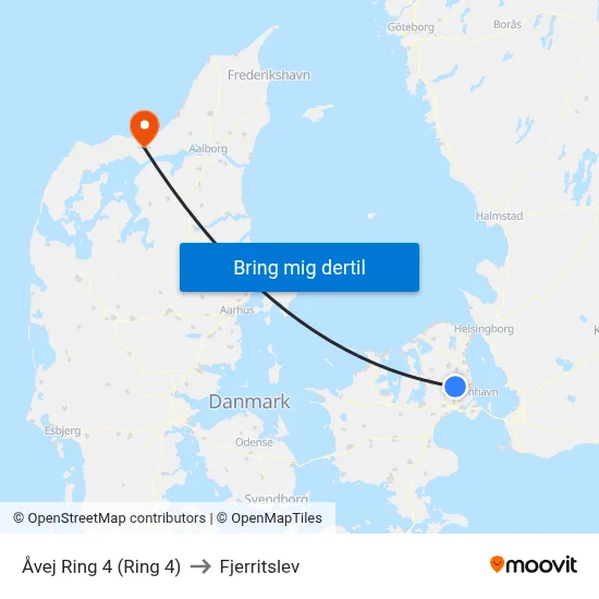 Åvej Ring 4 (Ring 4) to Fjerritslev map
