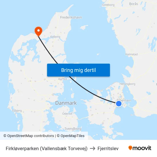 Firkløverparken (Vallensbæk Torvevej) to Fjerritslev map