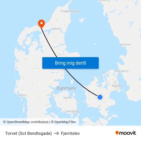 Torvet (Sct Bendtsgade) to Fjerritslev map