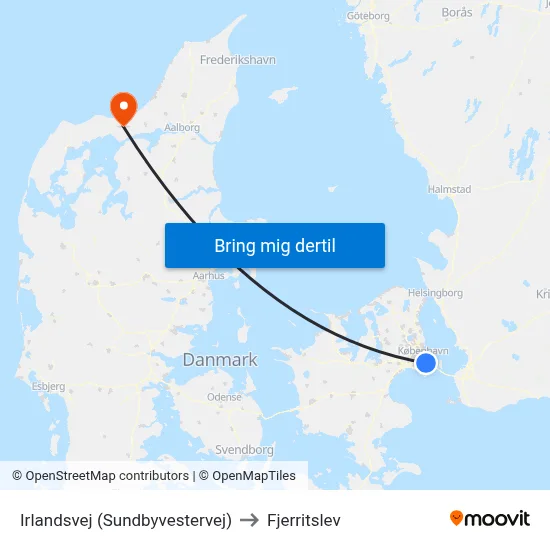 Irlandsvej (Sundbyvestervej) to Fjerritslev map