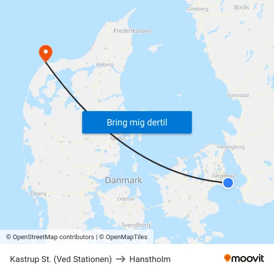 Kastrup St. (Ved Stationen) to Hanstholm map