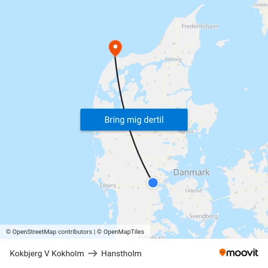 Kokbjerg V Kokholm to Hanstholm map