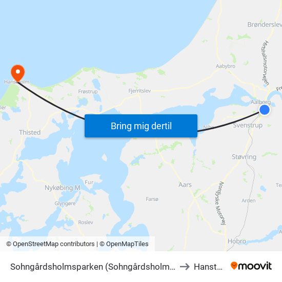 Sohngårdsholmsparken (Sohngårdsholmsvej / Aalborg) to Hanstholm map