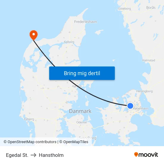 Egedal St. to Hanstholm map