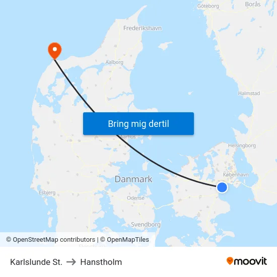 Karlslunde St. to Hanstholm map