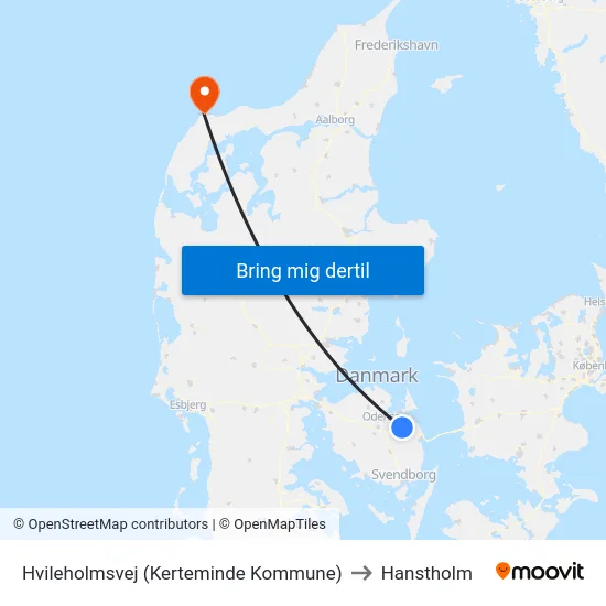 Hvileholmsvej (Kerteminde Kommune) to Hanstholm map