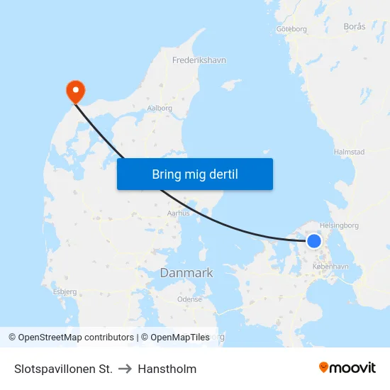 Slotspavillonen St. to Hanstholm map