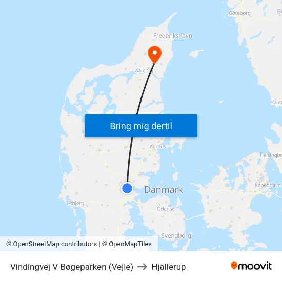 Vindingvej V Bøgeparken (Vejle) to Hjallerup map