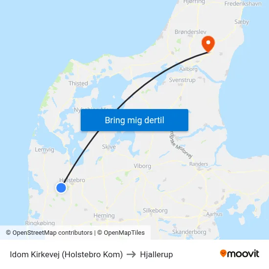 Idom Kirkevej (Holstebro Kom) to Hjallerup map