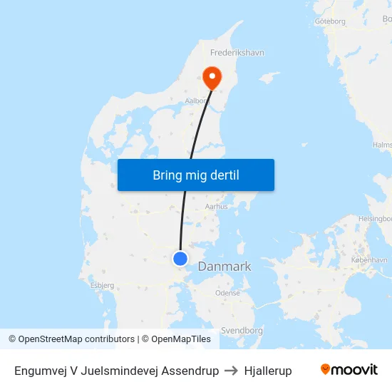 Engumvej V Juelsmindevej Assendrup to Hjallerup map