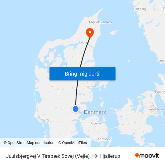 Juulsbjergvej V Tirsbæk Søvej (Vejle) to Hjallerup map