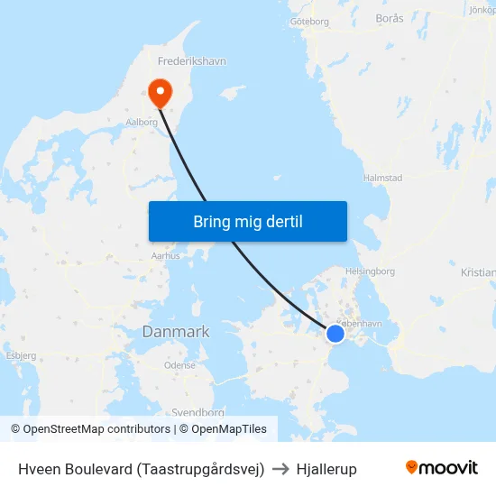 Hveen Boulevard (Taastrupgårdsvej) to Hjallerup map