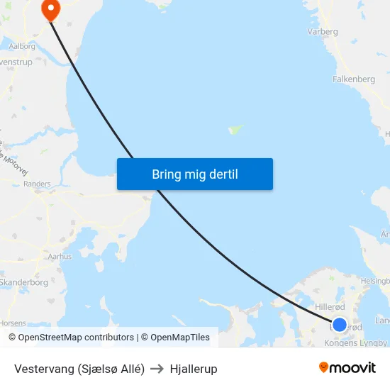 Vestervang (Sjælsø Allé) to Hjallerup map