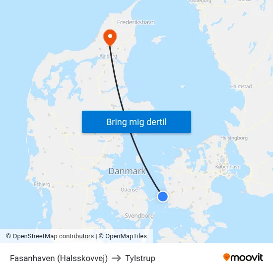 Fasanhaven (Halsskovvej) to Tylstrup map