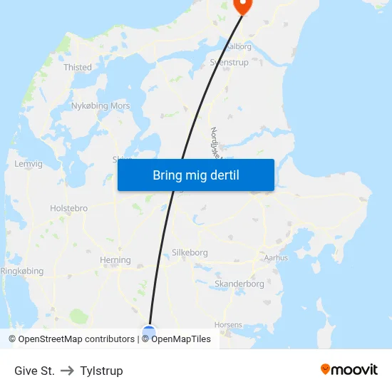 Give St. to Tylstrup map