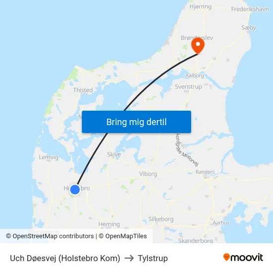 Uch Døesvej (Holstebro Kom) to Tylstrup map