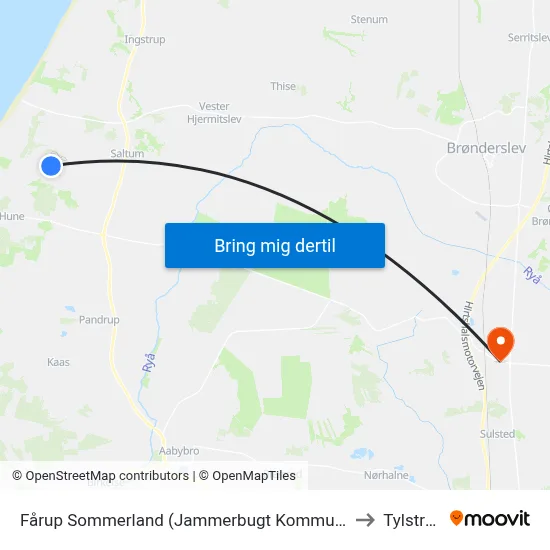 Fårup Sommerland (Jammerbugt Kommune) to Tylstrup map