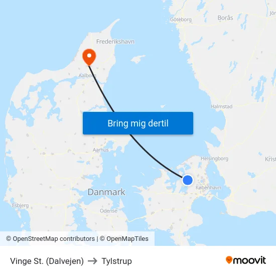 Vinge St. (Dalvejen) to Tylstrup map