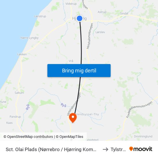 Sct. Olai Plads (Nørrebro / Hjørring Kommune) to Tylstrup map