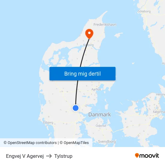 Engvej V Agervej to Tylstrup map