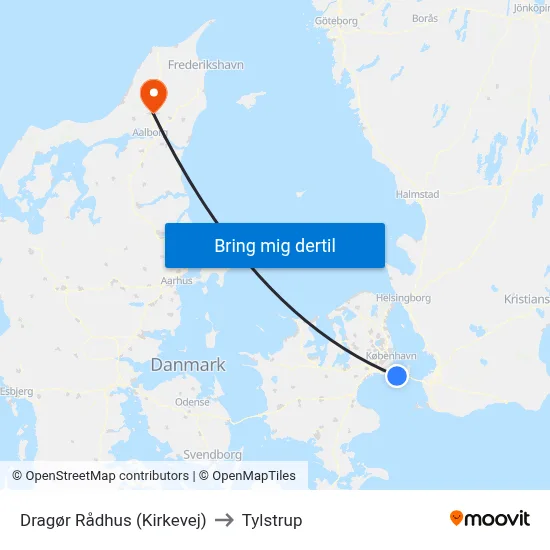 Dragør Rådhus (Kirkevej) to Tylstrup map