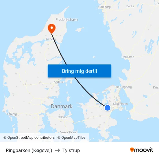 Ringparken (Køgevej) to Tylstrup map