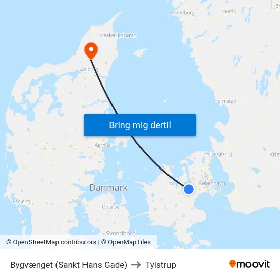 Bygvænget (Sankt Hans Gade) to Tylstrup map