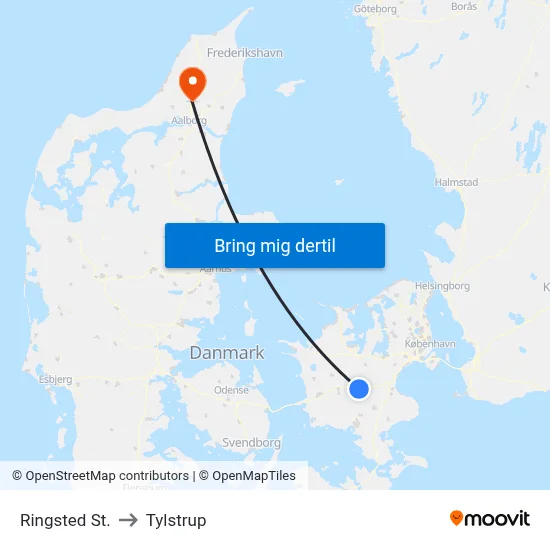 Ringsted St. to Tylstrup map