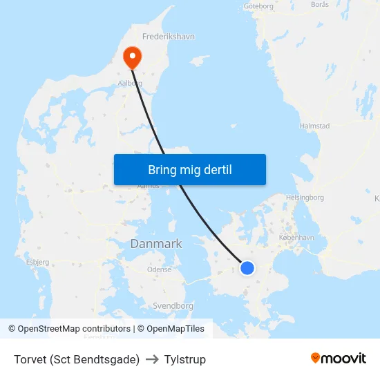 Torvet (Sct Bendtsgade) to Tylstrup map