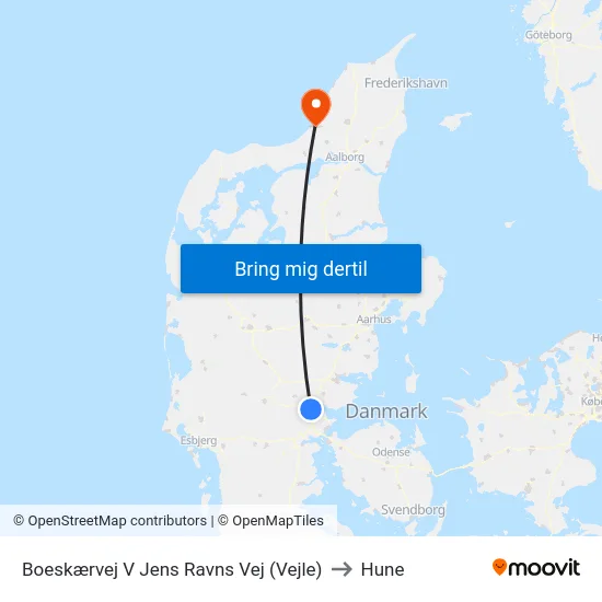 Boeskærvej V Jens Ravns Vej (Vejle) to Hune map