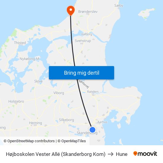 Højboskolen Vester Allé (Skanderborg Kom) to Hune map