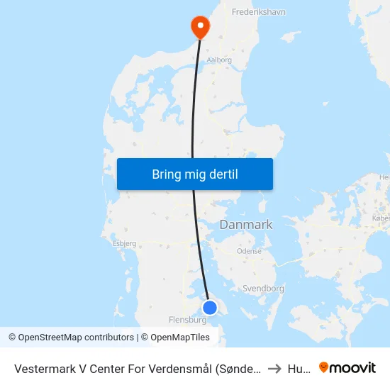 Vestermark V Center For Verdensmål (Sønderborg) to Hune map