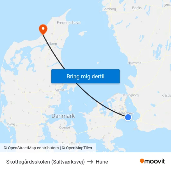 Skottegårdsskolen (Saltværksvej) to Hune map
