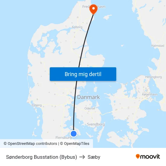 Sønderborg Busstation (Bybus) to Sæby map